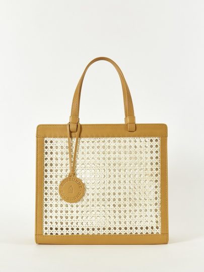 MUSTARD CHAÎSE CARRÉ HANDBAG