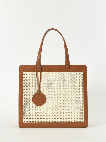 CAMEL CHAÎSE CARRÉ HANDBAG
